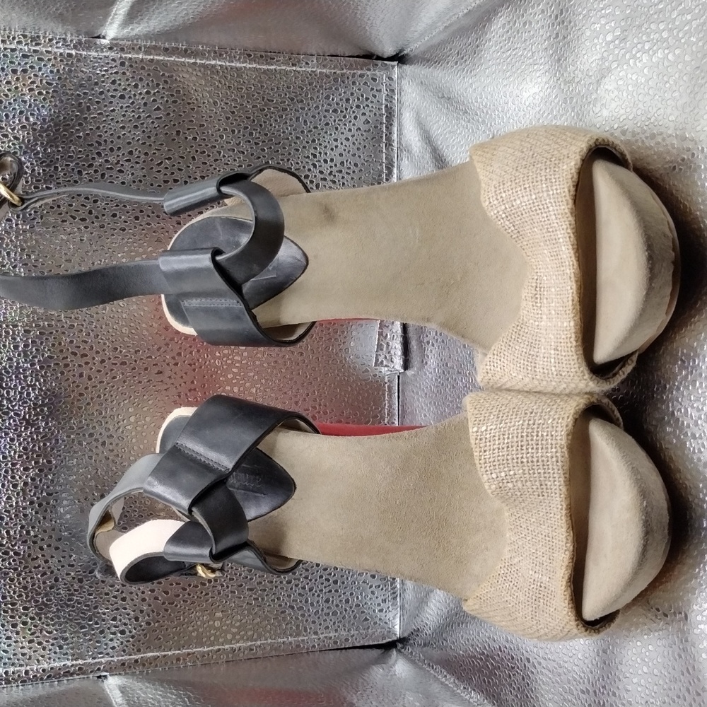 Juicy Couture strappy platform heel